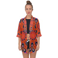 Abstract Art Abstract Background Open Front Chiffon Kimono by Simbadda