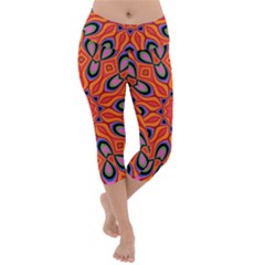 Abstract Art Abstract Background Lightweight Velour Capri Yoga Leggings