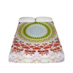 Fractal Kaleidoscope Mandala Fitted Sheet (full/ Double Size) by Simbadda