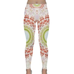 Fractal Kaleidoscope Mandala Classic Yoga Leggings by Simbadda