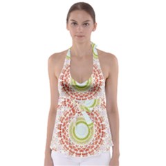 Fractal Kaleidoscope Mandala Babydoll Tankini Top by Simbadda