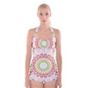 Fractal Kaleidoscope Mandala Boyleg Halter Swimsuit  View1