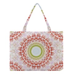 Fractal Kaleidoscope Mandala Medium Tote Bag by Simbadda