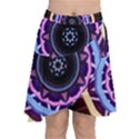 Mandala Art Design Pattern Chiffon Wrap Front Skirt View1