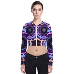 Mandala Art Design Pattern Zip Up Bomber Jacket by Simbadda