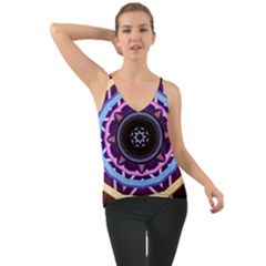 Mandala Art Design Pattern Chiffon Cami by Simbadda