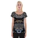 Fractal Art Artwork Design Cap Sleeve Top View1