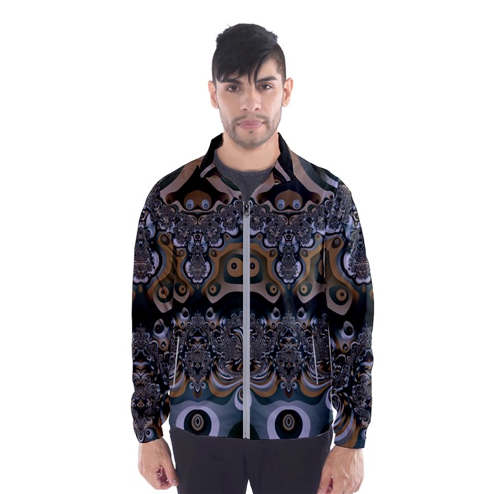 Fractal Art Artwork Design Windbreaker (Men)