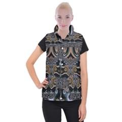 Fractal Art Artwork Design Women s Button Up Vest by Simbadda