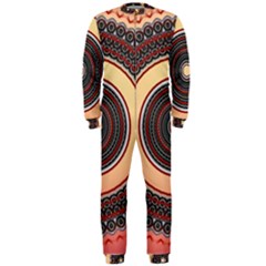 Ornamental Shape Concentric Round Onepiece Jumpsuit (men)  by Simbadda