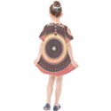 Ornamental Shape Concentric Round Kids  Smock Dress View2