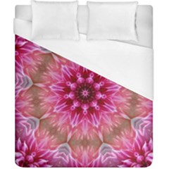 Flower Mandala Art Pink Abstract Duvet Cover (california King Size) by Simbadda