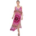 Flower Mandala Art Pink Abstract Maxi Chiffon Cover Up Dress View1