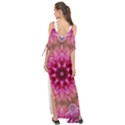 Flower Mandala Art Pink Abstract Maxi Chiffon Cover Up Dress View2