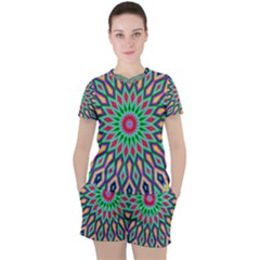 3d Abstract Art Abstract Background Women s Tee And Shorts Set