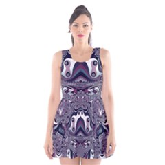 Fractal Art Artwork Design Scoop Neck Skater Dress