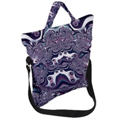 Fractal Art Artwork Design Fold Over Handle Tote Bag