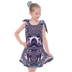 Fractal Art Artwork Design Kids  Tie Up Tunic Dress