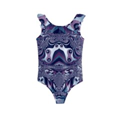 Fractal Art Artwork Design Kids  Frill Swimsuit