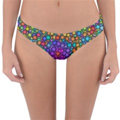 Points Mandala Kaleidoscope Reversible Hipster Bikini Bottoms by Simbadda