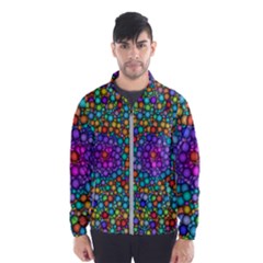 Points Mandala Kaleidoscope Windbreaker (men) by Simbadda