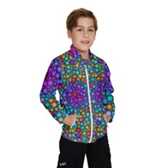 Points Mandala Kaleidoscope Windbreaker (kids) by Simbadda