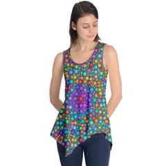 Points Mandala Kaleidoscope Sleeveless Tunic by Simbadda