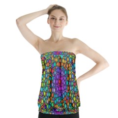 Points Mandala Kaleidoscope Strapless Top by Simbadda