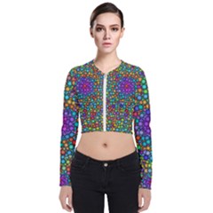 Points Mandala Kaleidoscope Zip Up Bomber Jacket by Simbadda