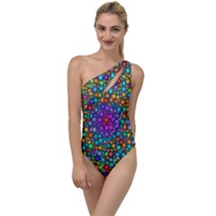 Points Mandala Kaleidoscope To One Side Swimsuit