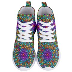 Points Mandala Kaleidoscope Women s Lightweight High Top Sneakers