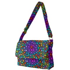 Points Mandala Kaleidoscope Full Print Messenger Bag