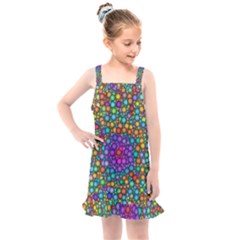 Points Mandala Kaleidoscope Kids  Overall Dress