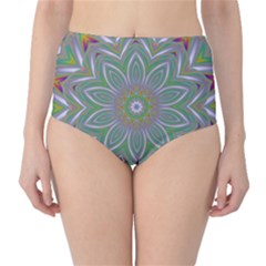 Abstract Art Colorful Texture Classic High-waist Bikini Bottoms by Simbadda