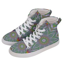 Abstract Art Colorful Texture Men s Hi-top Skate Sneakers by Simbadda