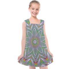 Abstract Art Colorful Texture Kids  Cross Back Dress