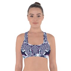 Pattern Fractal Art Artwork Design Cross Back Sports Bra by Simbadda