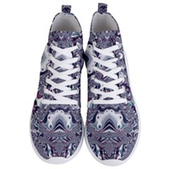 Pattern Fractal Art Artwork Design Men s Lightweight High Top Sneakers by Simbadda