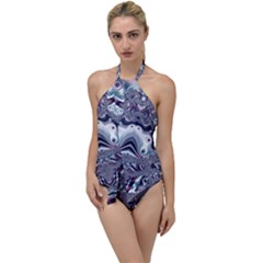 Pattern Fractal Art Artwork Design Go With The Flow One Piece Swimsuit