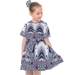 Pattern Fractal Art Artwork Design Kids  Sailor Dress by Simbadda