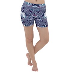 Pattern Fractal Art Artwork Design Lightweight Velour Yoga Shorts