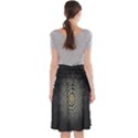 Fractal Mandala Feathers Grey Midi Beach Skirt View2