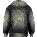 Fractal Mandala Feathers Grey Kids Zipper Hoodie Without Drawstring View2