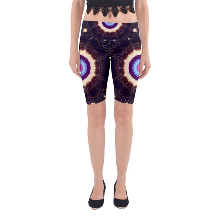 Mandala Art Design Pattern Yoga Cropped Leggings