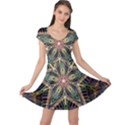 Star Mandala Pattern Design Doodle Cap Sleeve Dress View1