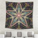 Star Mandala Pattern Design Doodle Square Tapestry (Large) View2