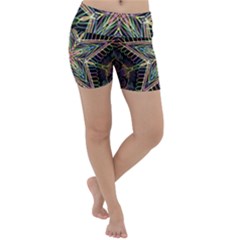 Star Mandala Pattern Design Doodle Lightweight Velour Yoga Shorts