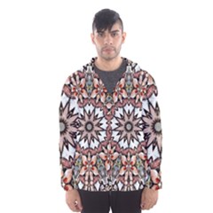 Abstract Art Texture Mandala Hooded Windbreaker (men) by Simbadda