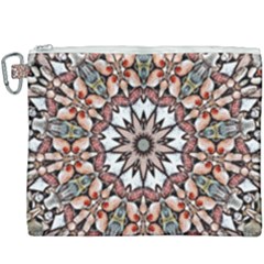 Abstract Art Texture Mandala Canvas Cosmetic Bag (xxxl) by Simbadda