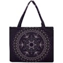 Fractal Mandala Circles Purple Mini Tote Bag View1